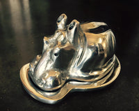 Butter dish, Hippo