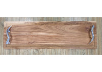 Rectangle wooden board, with impala horn style handles